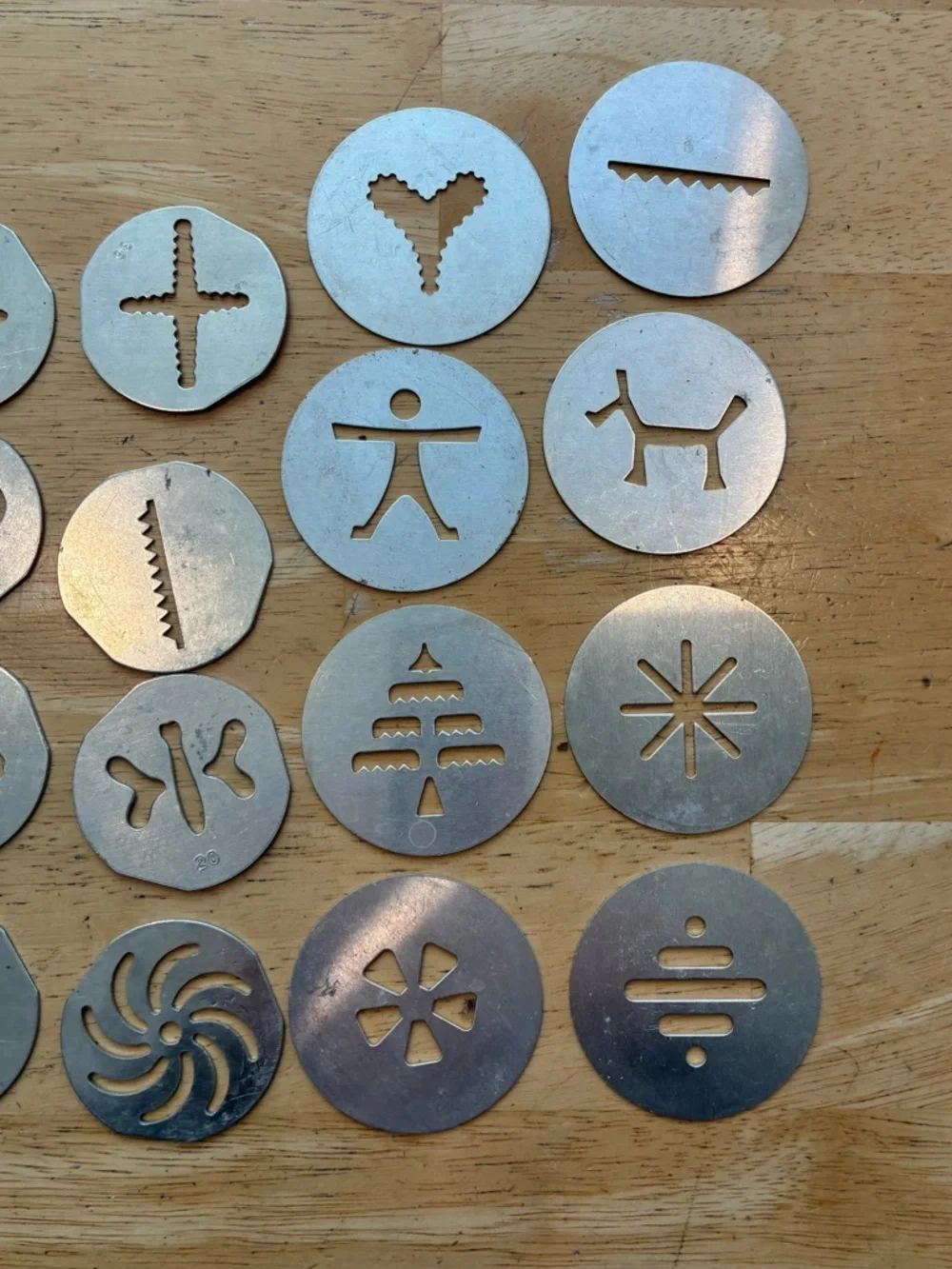 Vintage Cookie Press Discs- Set of 20 Wear Ever Super Shooter & More
